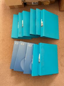 Used blue folders x 11