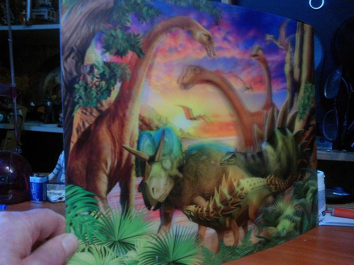 Dinosaur holographic picture