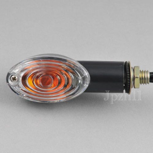 2x Motorcycle Motorbike Mini Cat Eye Indicators Light Bulb 12v 23w Turn Signals Lamp Amber BLACK