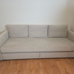 IKEA Light beige three seat sofa bed (FRIHETEN)
