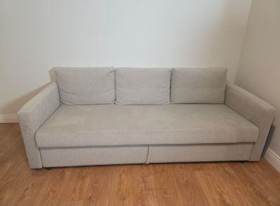 IKEA Light beige three seat sofa bed (FRIHETEN)