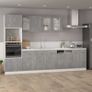 Microwave Cabinet Concrete Grey 60x57x207 cm Chipboard Image 9