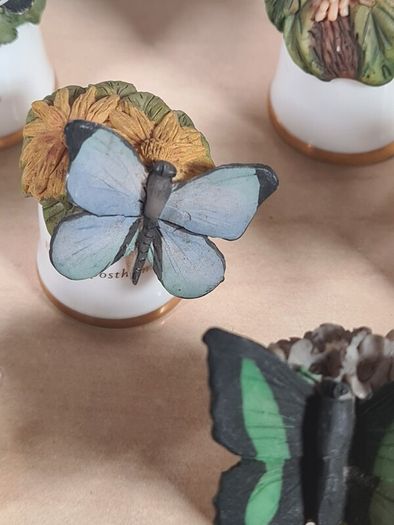 Scotland Direct Butterfly thimble set collection x 15 Sutherland England vintage