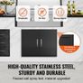 Door, 788x610 mm Double Outdoor Kitchen Door, Cold Plate Flush Mount Door, Wall Vertical Door with Handles, for BBQ Island, Grilling Station, Outside Cabinet Image 2