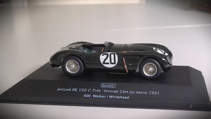 Diecast Model Le Mans Winning Jaguar C Type XK120 1951 1st - Quartzo 1:43