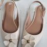 KENSIE beige sling backs with floral detail Sz 7UK Image 2