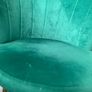Green velvet shell chair Image 3