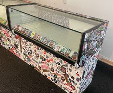 Shop Glass Display Counter x 2 Heavy Wood and Glass