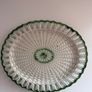 Rare Georgian English Pearlware Reticulated Basket Stand c.1800 to 1830 with Green Rope & Diamond Image 10