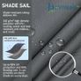 MULTIPLE SIZES/COLOURS AVAILABLE Sun Shade Sail Waterproof Outdoor Garden Patio Party Sunscreen Awning 2x2x2m Triangle Canopy 98% UV Block with Free Rope, Grey Image 5