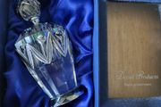 Glass Perfume Bottle With Pewter Decorations