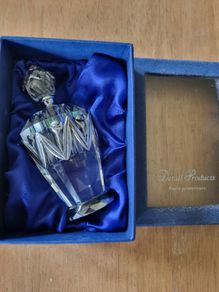 Glass Perfume Bottle With Pewter Decorations