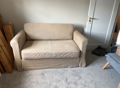 Sofa Bed (Ektorp 2 Seater) Dimesions Arm length in sofa 85, seated space 120, sofa width 155 (slight curl on arm),internal bed length 190, internal bed width 120, extended bed 224 length.