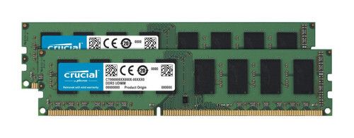 Crucial 8GB (2 x 4GB) DDR3 1600MHz DIMM Destkop Memory