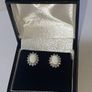 Vintage Hallmarked Silver Opal & Sapphire Clusters Image 2