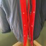 Free Post - MUSTO Performance Sailing Navy Jacket - Coat with Red Trim and Navy Padded Lining - Size S Image 3