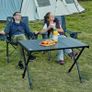 Folding Camping Table Fold up Height Adjustable Garden Table, 108x71cm Portable Roll up Picnic Table Support 100kg Aluminum 4ft Desk for Outdoor BBQ Caravan Dining Backyard(Black) Image 3