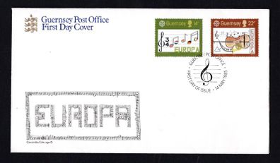 1985 Guernsey Europa European Music Commemorative Stamps Guernsey Post First Day Cover (FDC)