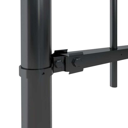 Garden Fence with Spear Top Steel 10.2x0.6 m Black