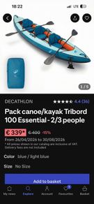 Pack canoe/kayak Tribord 100 Essential - 2/3 people