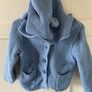 Baby gap blue hooded knit cardigan Image 4