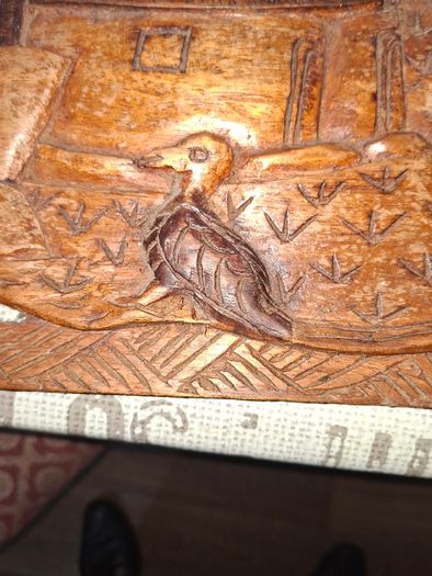 Beautiful Large Old Hand-Carved Wood Panel Indonesian Rural Village Life Scene Sculpture. Post Available, Beautifully carved from a single piece of wood Ideal for Home or Stage Movie Props
