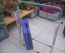 Kids gymnastics bar and folding mat