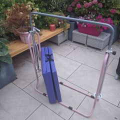 Kids gymnastics bar and folding mat