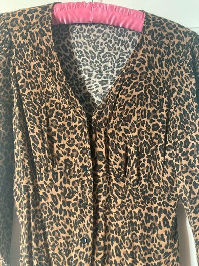 M&S leopard print midi dress