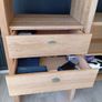 solid oak display cabinet with drawers Image 6