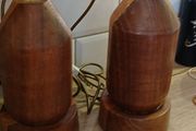 2 Solid Wooden Lamp Bases