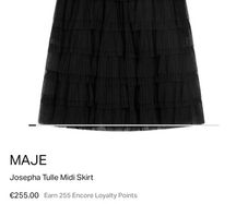 Maje tulle midi skirt size 12 - 14
