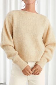 & Other Stories Alpaca Blend Boat Neck Sweater