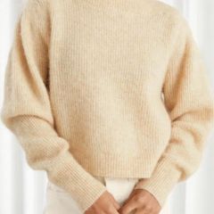& Other Stories Alpaca Blend Boat Neck Sweater