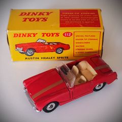 Diecast Vintage Dinky Toys Austin Healey Sprite Mk2 - Good Near-Original Condition/Good Original Box