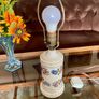 Vintage Decorative Porcelain Blue and Pink Floral Accent Table Lampbase Image 8