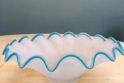 Vintage Art Glass Hand Made Fruit Bowl