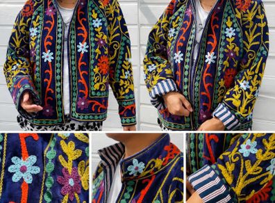 Velvet Embroidered Suzani Jacket