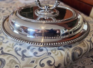 Antique entree dish