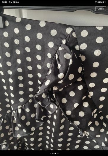 skirt Bnwt misguided black polka dot skirt size 12