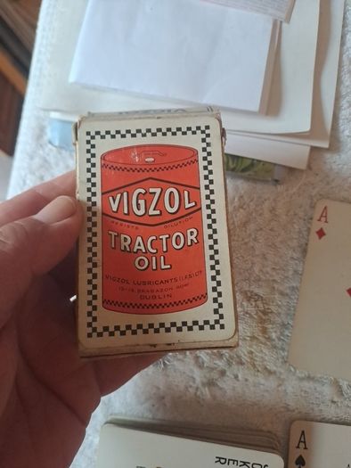 Vintage playing cards,VIGSOL Tractor Oil.