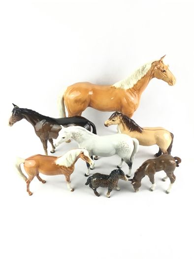 7 Beswick horse figurines AF