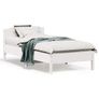 Bed Frame without Mattress White 75x190 cm Small Single Solid Wood Pine Image 2