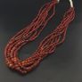 Vintage MultiStrands Red Carnelian African Agate Beads From Mali Necklace Image 9