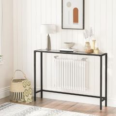 Tempered Glass Sofa Table, Slim Hallway Table, 100 x 22 x 80 cm, Modern Display Glass Console Table, for Living Room