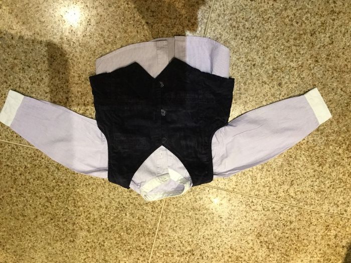 Baby boy shirt and waistcoat set. Age 18-23 mths