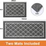 Kitchen-Rugs-Non-Slip-Kitchen-Mats-for-Floor Machine Washable Kitchen Mats 2 Pieces Grey Kitchen Runner Carpet with TPR Backing, Rolled Packaging, 60X89cm+60X152cm Image 2