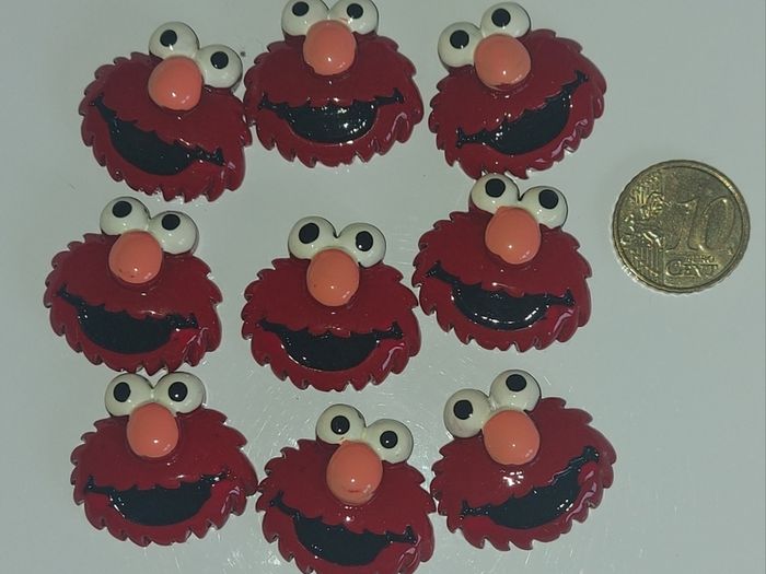 Sesame Street Resin Cabochon pk. 4