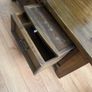 Solid Hardwood Coffee Table with 4 Storage Drawers, Dark Walnut Finish Image 4