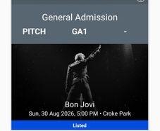 Bon Jovi tickets X 2